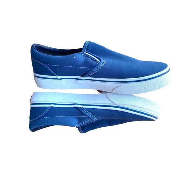 Vans Classic Slip On Blue/Wht Youth‎  3.    NWT - Picture 2 of 7